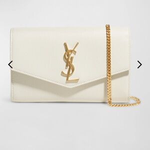 Great condition! Saint Laurent
Uptown YSL Wallet on Chain in Grained Leather